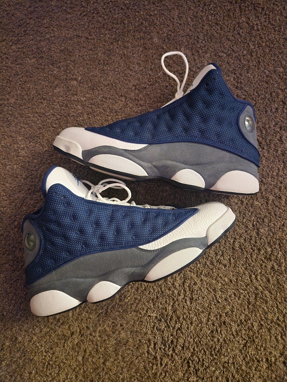 Jordan 13 "Flint" 2020 Blue and White Retro Basketball Sneakers